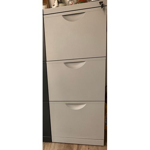 Classeur Gris Mat 3 Tiroirs Pour Dossiers Suspendus Horizontaux