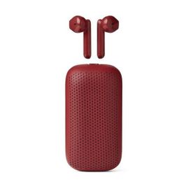 Lexon - Ecouteurs sans fil TWS 2 en 1 - Enceinte Bluetooth® integree 3W -Rouge