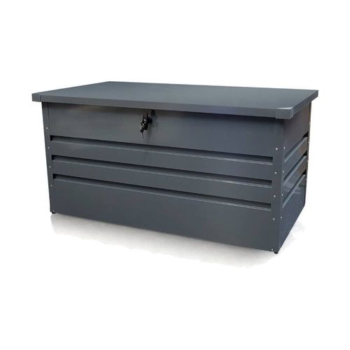 Coffre De Rangement Jardin En Métal 100 X 61 X 62 Gris