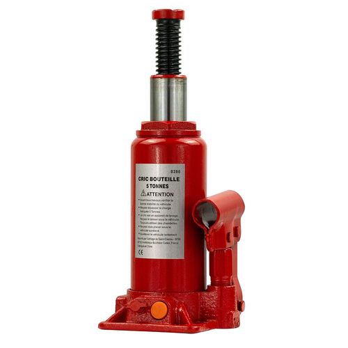 Cric Hydraulique Bouteille 5 Tonnes Rouge