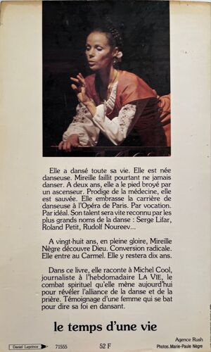 « Je Danserai Pour Toi » Mireille Négre Récits De Michel Cool. Ed. Desclée  De Brower