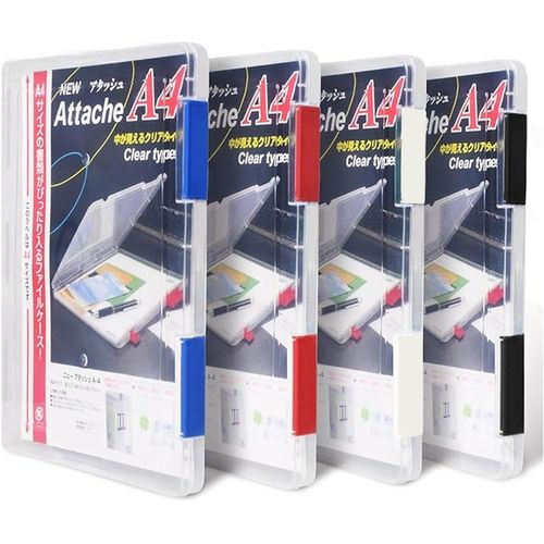 Patq-Lot De 4 Porte-Documents A4 En Plastique Transparent Étanche À La Poussière Pp Pour Ranger Des Magazines, Fournitures De Bureau/École