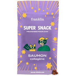Apt-Franklin ¿ Friandises Pour Chat ¿ Snack Saumon & Collagène ¿ Sans Céréales ¿ Peu Calorique ¿ Riches En Protéines & Oméga-3 ¿ Soutien Les Articulations ¿ Soins Peau & Pelage ¿ Tout Âge ¿ 50 G