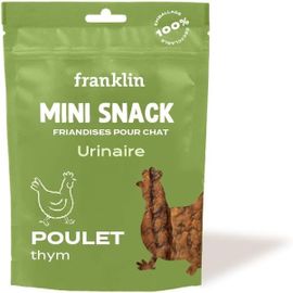 Apt-Franklin \U2013 Friandises Chat Au Poulet \U2013 Mini Snack Confort Urinaire \U2013 Sans Céréales \U2013 Digestion Facile \U2013 Soutient Voies Urinaires \U2013 Riche En Protéines Et Oméga 3 \U20