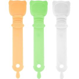 Apt-Oruola Lot De 3 Cuillère À Presser Pour Bande De Chat,Cuillères À Friandise Pour Chat,Squeeze Strip Spoon Mangeoire Pour Chat,Cuillère D'alimentation Pour Chat Pour Friandises Humides À Lécher