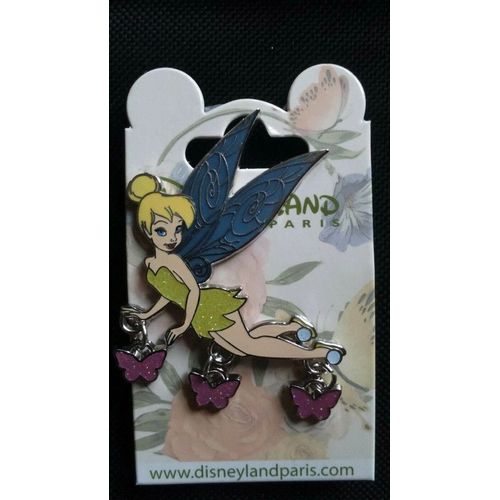 Pins Disney Disneyland Paris : Fee Clochette + Suspension Petits Papillons