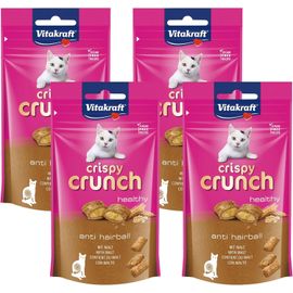 Apt-Crispy Crunch Malt - Friandises Croustillantes Anti Boules De Poils Pour Chat - 1 X 60g (Lot De 4)