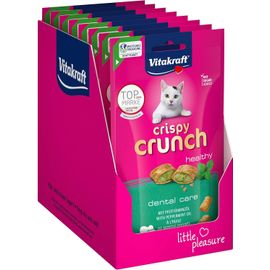 Apt-Crispy Crunch Classic, Friandise Croustillante Pour Chats, Fourrée À L¿Huile De Menthe Poivrée, Format Économique, Sans Ajout De Sucre (8 X 60g)