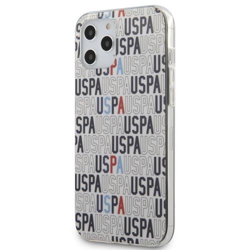 Coque pour iPhone 12 Pro Max Assn Logo Mania Ultra Résistant Élégant U.S Polo Blanc / Gris