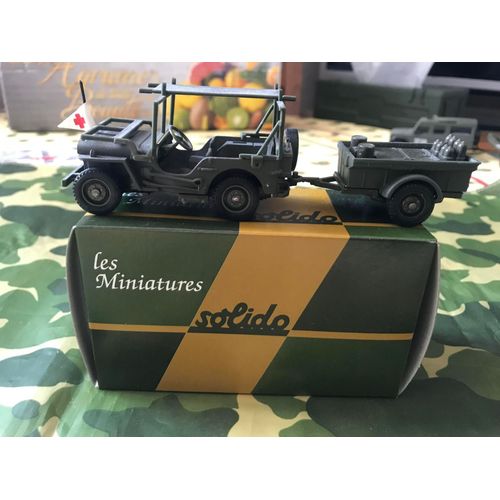 Jeep Willys Americaine Version Ambulance Militaire 1/38eme De Marque Solido -Solido-Solido