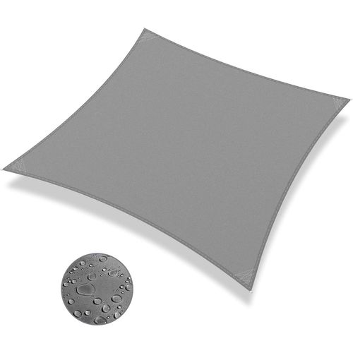 Sept-Voile D'ombrage Rectangulaire Imperméable - Bloque 95 % Des Rayons Uv - Avec Corde Gratuite - Pour Extérieur, Jardin, Terrasse, Cour, Pergola, Balcon, Fête - 3 X 3 M (Gris)