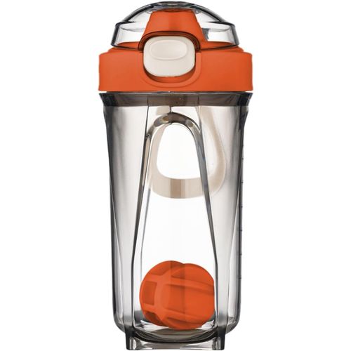 Sept-Shaker Proteine, Shaker Sport, Shaker Protéines De 500 Ml Avec Boule Mélangeur, Bouteille Shaker À Protéines Avec Couvercle Étanche Et Poignée Pour Shakes En Poudre Et Crémeux (Orange)