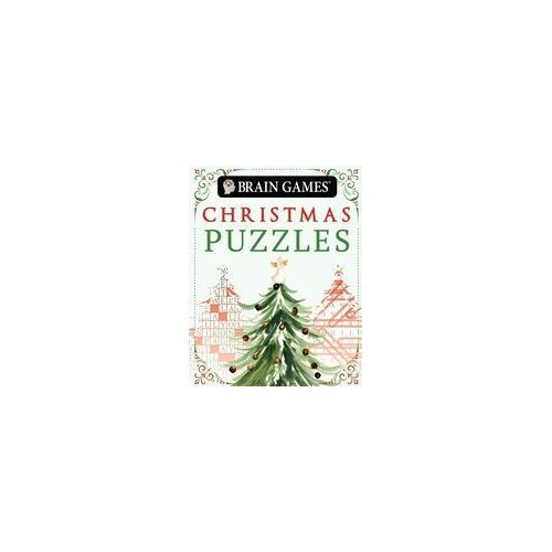 Brain Games - Take-Along - Christmas Puzzles (Stocking Stuffer - Christmas Tree Cover)