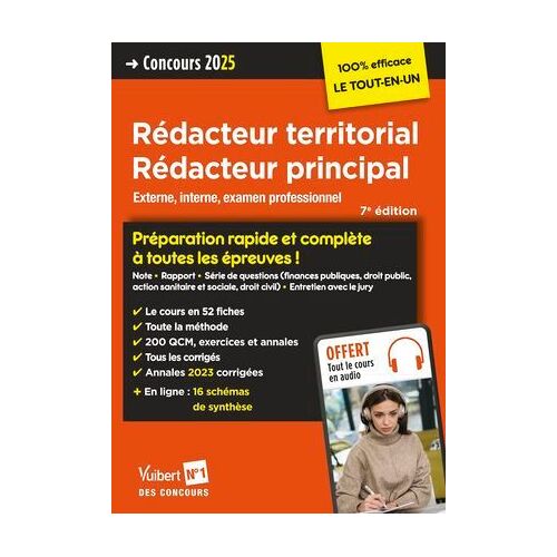 Concours Rédacteur Territorial Et Rédacteur Principal - Catégorie B - Préparation Rapide Et Complète À Toutes Les Épreuves