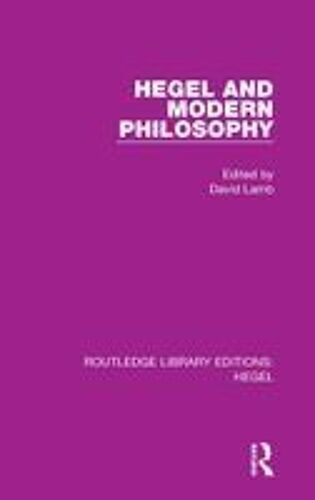 Hegel And Modern Philosophy