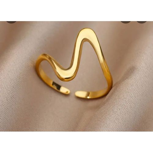 Bague Acier Véritable Doré