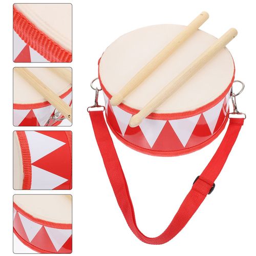 Persch-Caisse Claire À Tambour Pour Enfants,Jouets Pour Tout-Petits,Marche À La Main,Batterie En Bois,11 Pouces,Ensemble Bébé Tom,Kit De Sol - Type Red White