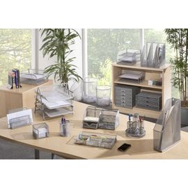 Asfasfq-Corbeille À Courrier À L'italienne Mesh En Métal Argent