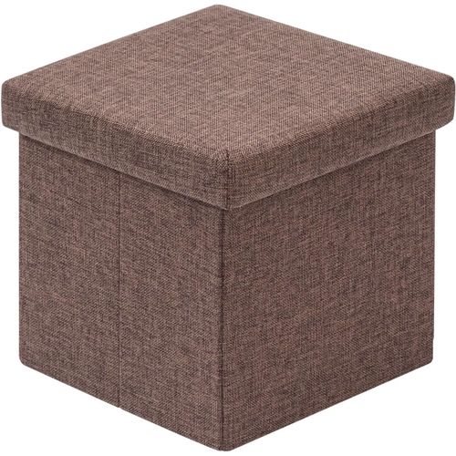 Apt-Coffre A Jouets Poufs Et Repose Pieds Chevet De Lit Meuble Salon Volume De 20 L Rangement Jouet Enfant Limite De Poids 150kg Brun Lin