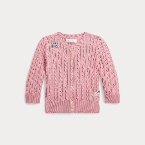 Cardigan En Coton Fleuri À Mini-Torsades