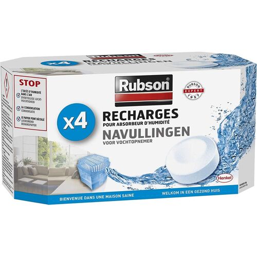 KALANKA-4 recharges parfum neutre pour absorbeur d'humidité Basic, Recharges anti-humidité et anti-odeur, Lot de 4 recharges ultra absorbantes