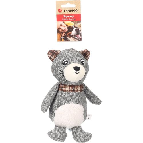 Sept-Flamingo Jouet Pour Chien « Britta Raton Laveur Gris » \U2013 Idéal Pour Labrador, Beagle, Bouledogue Français Et Jack Russell, Amusant Et Durable