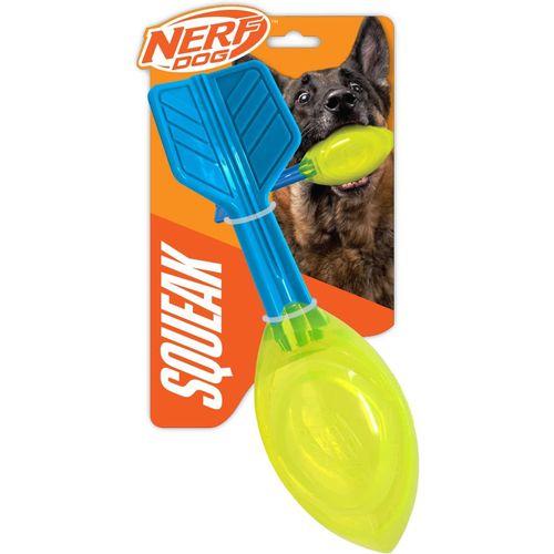 Teppc-Nerf Balle Vortex Pour Chien Avec Couineur Fort, 30,5 Cm Durable Interactif Jouet À Rapporter Pour Chiens, Bleu Clair/Vert