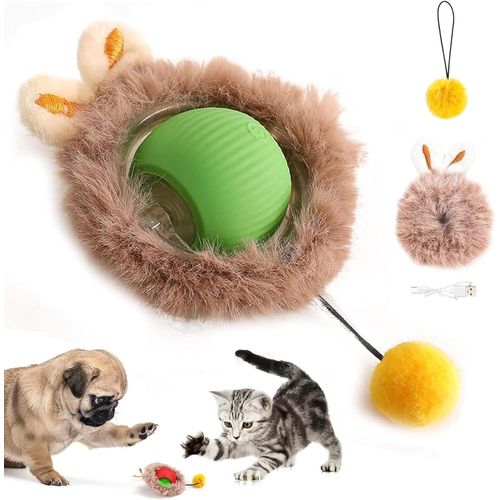 Balle De Jouet Interactif Pour Chat,Balle Interactive Pour Chat,Balle Interactive Intelligente,Jouet Intelligent Pour Chat,Electric Cat Toy Ball,Jouet Pour Chat,Balle Roulante Automatique Pour Chats
