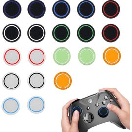 Sept-Capuchons De Joystick De Rechange Capuchon De Rechange Poignée Capuchon De Protection 20 Paires De Capuchons De Joystick En Silicone Pour Xbox One Series Ps4 Ps5 Contrôleur Accessoires Grip