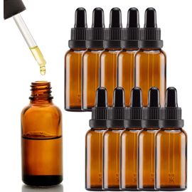 Sept-Flacon Compte Gouttes,Bouteille Compte Goutte,Flacon Compte Goutte Vide,Pour Huile Essentielle,Flacons D'apothicaire De 50 Ml (50ml-10pc) 