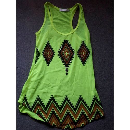 Débardeur Jaune Fluo Avec Motif