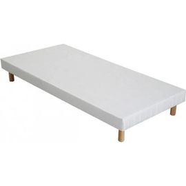 Sommier Tapissier - Umberto Ravelli - Elite - 11 Lattes En Bois Massif - Blanc - 90x190 Cm