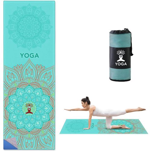 Slep-Serviette De Yoga Antidérapante, Tapis De Yoga Antidérapant, 185 × 63 Cm, Serviette De Yoga Pour Pilates Gym Chaude