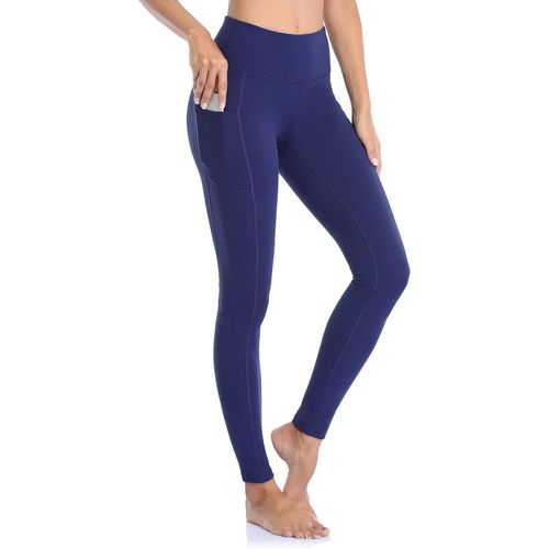 Slep-Leggings De Sport Femmes Pantalon De Yoga Leggins Avec Poches Yoga Fitness Gym Pilates Taille Haute Gain Vi263
