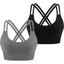 Slep-Soutien Gorge Sport Femme Brassiere Femme Sans Armature Brassiere Da Sport Brassiere Sport Femme Rembourree Femme Pour Sport Fitness Jogging Yoga S-Xl