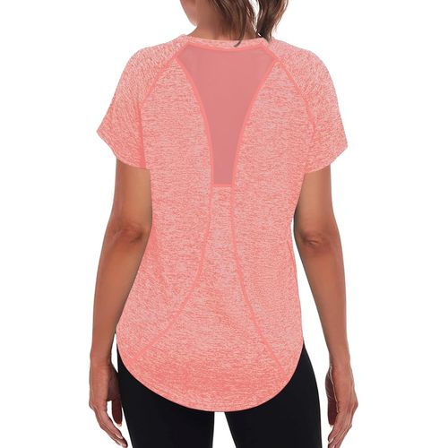 Slep-Tee Shirt Sport Femme T Shirt À Manches Courtes Infroissable Sèche Vite Tops Hauts