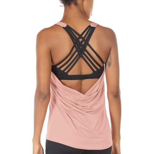 Slep-Femme Débardeur De Sport 2 En 1 - Débardeur Sans Manches Avec Soutien-Gorge Intégré, Fitness Yoga Tank Top