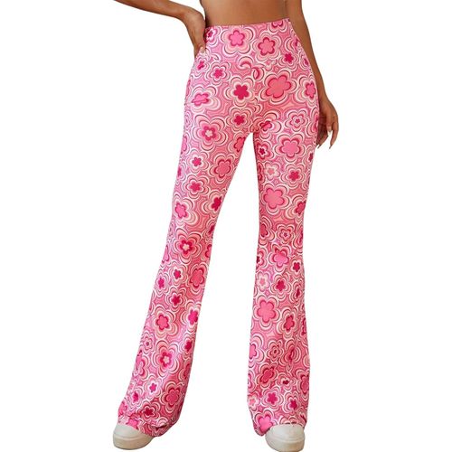 Pantalons Fluide Évasés Des Années 70 Femme - Taille Haute Elastique Yoga Leggings Sport Vetement Ete Pantalon Large Disco Pilates Chic Et Elegant Hippie Deguisement Adulte