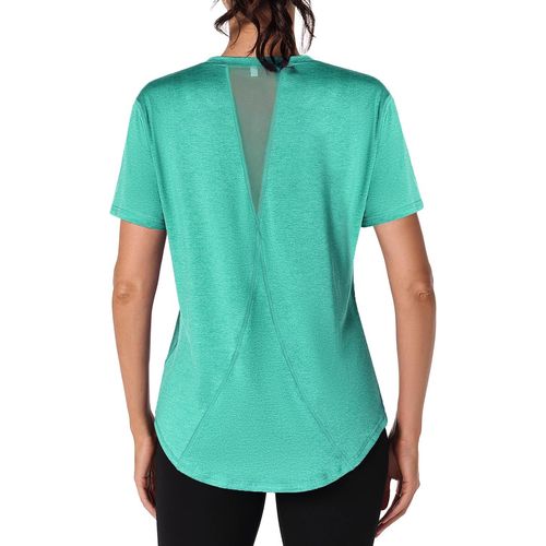 Slep-T-Shirt De Sport Pour Femme, Haut De Sport, Dos En Maille, Coupe Ample, Haut De Course, De Yoga, Léger, Évacuant L'humidité, Col Rond, Manches Courtes Pour Dames