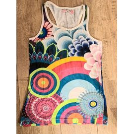 Débardeur Desigual Top Fille 11 _ 12 Ans Tee-Shirt Shirt Sans Mache Peu Porté Envoi Rapide Et Soigné