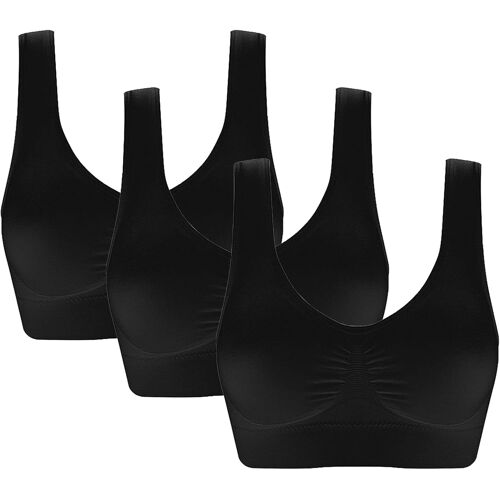 Ulteronixshop-Femme Lot De 3 Soutiens-Gorge Confortables Sans Couture Sans Armature Brassière Avec Coussinets Amovibles Pour Sports Yoga (S-6xl)