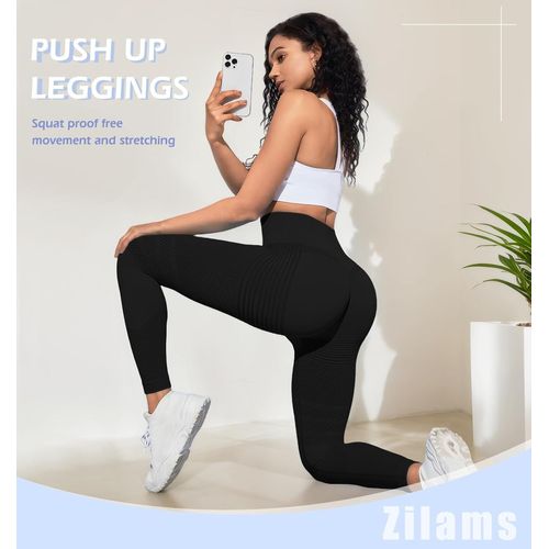 Legging Sport Femme Taille Haute Pantalon Femme Push Up Opaque Yoga Fitness Gym Pilates Entraînement Pants