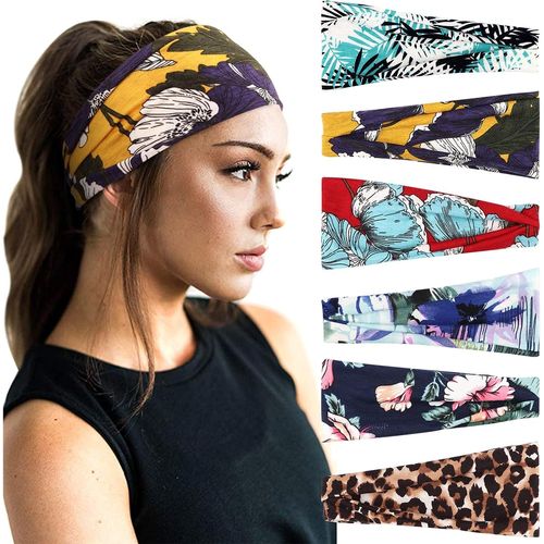 6 Pièces Bandeau Cheveux Pour Femme Yoga Courir Bandeaux Sport Entraînement Bandeaux Mignon Accessoire