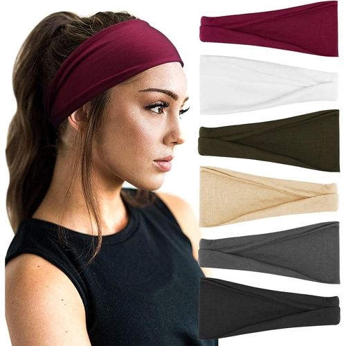 6 Pièces Bandeau Cheveux Pour Femme Yoga Courir Bandeaux Sport Entraînement Bandeaux Mignon Accessoire