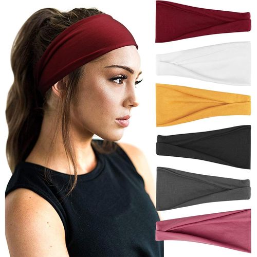 6 Pièces Bandeau Cheveux Pour Femme Yoga Courir Bandeaux Sport Entraînement Bandeaux Mignon Accessoire