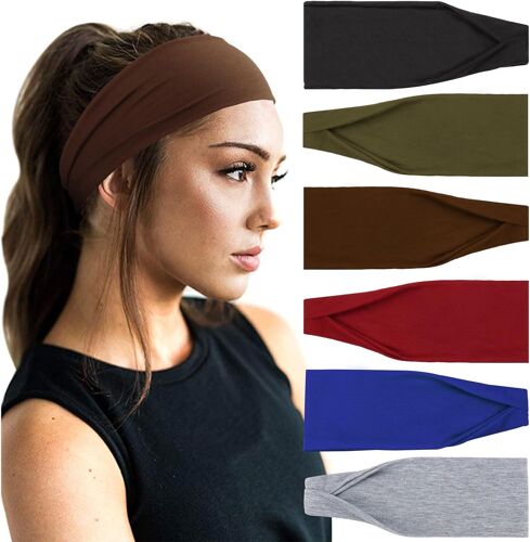 6 Pièces Bandeau Cheveux Pour Femme Yoga Courir Bandeaux Sport Entraînement Bandeaux Mignon Accessoire