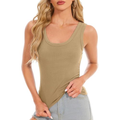 Slep-Débardeur Femme De Sport Top Soutien Gorge Intégré T-Shirts Et Tops De Sport Éte Gilet Sportswear Fitness Yoga Running Tank Top