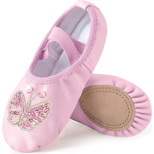 Chaussures Slepsfilles Ballet Classique Cuir Yoga Ballerine De Danse Pilates Pantoufles Danse Pratique Gymnastique Chaussons Split Plate Pour Filles Enfants