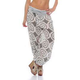 Slep-Malito Femme Culotte Bouffante Avec Spirale Design Harem Pantalon Pantalon Aladin Yoga 1718