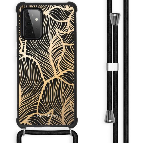 imoshion Coque Design avec cordon Samsung Galaxy A72 Golden Leaves